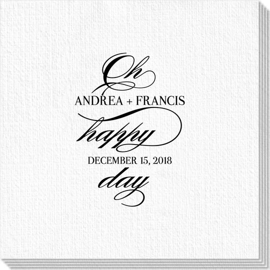 Romantic Oh Happy Day Deville Napkins